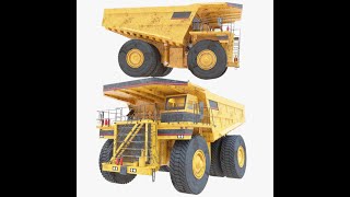 Caterpillar Haul Truck 797B 3D Model Rigged  Dump Truck [upl. by Kosiur]