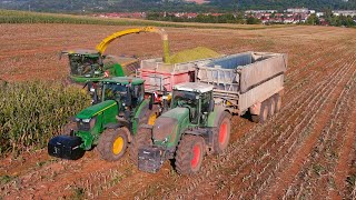 Mais 2023  SHL Nordhausen amp Köhl Harvest  John Deere 9700i  Van Asten group  Maisernte  JD 9620 [upl. by Adnavoj]