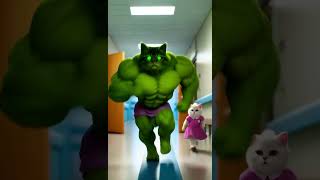 The Hulk Kitten 🛁💚 A Heroic Fall into Mom’s Armscat cattales catfunny catshorts funny catvid [upl. by Acino]