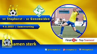 vv Staphorst sc Genemuiden  982022  Finanxe Toptoernooi [upl. by Gale]