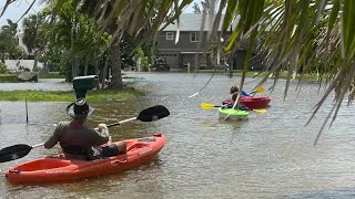 Neighbors in Fort Myers Beach brace for high tide and heavy winds [upl. by Silva]