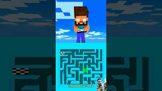 HELP HEROBRINE WIN IN MAZE CHALLENGE  MINECRAFT funnyshorts shorts youtubeshorts [upl. by Parrnell425]