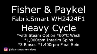 Fisher amp Paykel FabricSmart Heavy Cycle with Steam [upl. by Bailar]