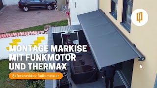 Montage Kassettenmarkise mit Funkmotor und Thermax auf Dämmung  Referenzvideo [upl. by Arjan]