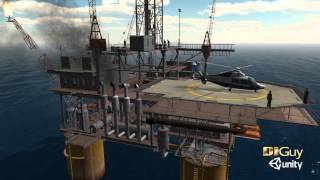 DI Guy  Human Simulation Software  Unity Oil Rig [upl. by Bradleigh]