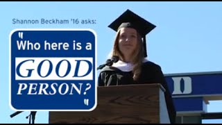 Duke University 2016 Commencement Student Speaker Shannon Beckham Lyric Video [upl. by Niamreg]