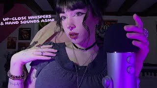 UpClose Whispering amp Hand Sounds ASMR  Finger Fluttering Rambling Hand Movements [upl. by Yerga94]