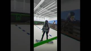 Professional training on the ski machinesnowmonkey skimachine skiing training snowboarding [upl. by Ticknor]