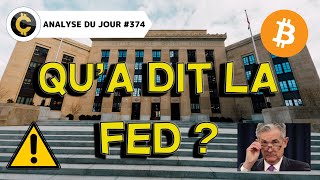 🚨UN DISCOURS DE LA FED CRUCIAL  LE BITCOIN PUMP  👀🚀 [upl. by Tedda512]