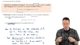 Math152 Section 14 Indefinite Integrals 1 of 2 [upl. by Kceb]