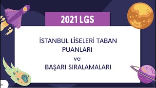 2021 İstanbul Liseleri Taban Puanları En İyi 10 İstanbul Lisesi [upl. by Mireille]