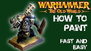 How to Paint Warhammer Old World Black Orcs Mob FAST and EASY [upl. by Wampler579]