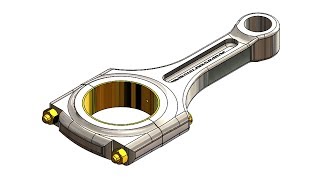 ⚡ SOLIDWORKS TUTORIAL 5  Design and assembly of connecting rod in solidworks [upl. by Slack]