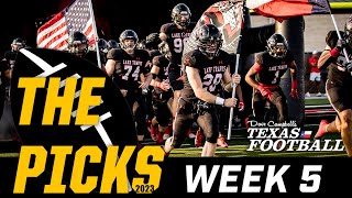 Lake Travis vs Westlake and Much More Texas High School Football Predictions Week 5 2023 [upl. by Stearne]