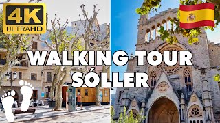 Sóller Town Mallorca Majorca Island Spain【Walking Tour 4k 】 [upl. by Harwell]