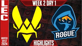 VIT vs RGE Highlights  LEC Winter 2024 Week 2 Day 1  Team Vitality vs Rogue [upl. by Merry]