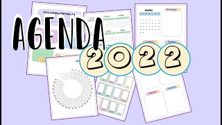 AGENDA 2022 GRATIS  para editar y en PDF [upl. by Anneirb]