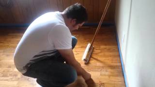 How to coat with dura seal hardwood floor finish [upl. by Eilasor]