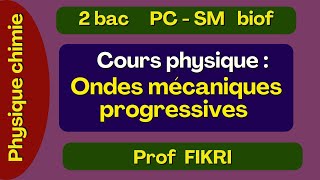 Ondes mécaniques progressives 2 bac  Lessentiel du cours [upl. by Svoboda87]