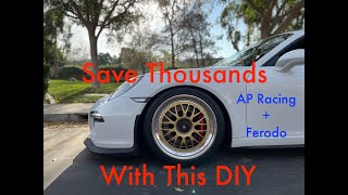 Porsche 911 GT3 Rotor and brake Pad ReplacementAP RacingFerodo DS111 [upl. by Lacram]