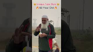 Unique Tape Style 60 year old 🔥🤯🏏 tapeballcricket cricketlover viral [upl. by Htesil744]