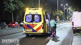 Alcomobilist ramt lichtmast en komt meters verderop tot stilstand Erasmusweg Den Haag [upl. by Hiller]