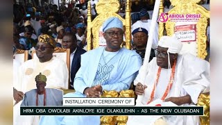 Full Video Of how the new Olubadan Oba Owolabi Olakuleyin was installed in by Gov Seyi Makinde [upl. by Kancler]