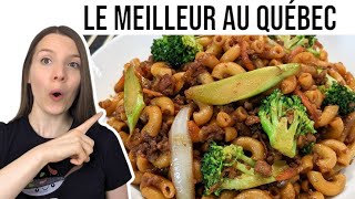 MACARONI CHINOIS LE MEILLEUR  RECETTE QUÉBÉCOISE  BUFFET  HOP DANS LE WOK [upl. by Halima]