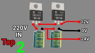 Top 2 Dual 220V TO 12V Battery Charger Circuits Using High Current Rectifier Dodes [upl. by Anoy]