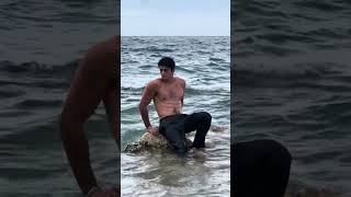 A lost merman 🧜‍♂️ malemodel mermaid merman wayofwater oceanwaves [upl. by Clapper]