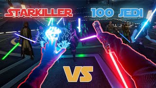 STARKILLER VS 100 JEDI In Virtual Reality Blade amp Sorcery [upl. by Artinad]