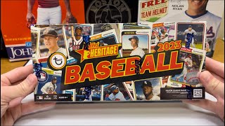 2 HITS NEW 2023 TOPPS HERITAGE HOBBY BOX OPENING [upl. by Kcuhc]