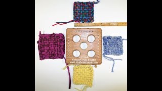 How to Weave with Yarn on the 3 inch Potholder Loom [upl. by Drud]