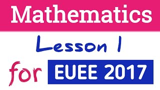 Selective Special Class for Entrance 2017 mathematics lesson 1 entrance2017 [upl. by Atiloj]