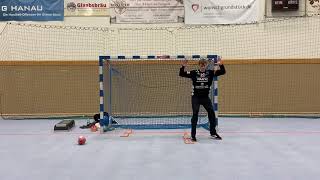 HandballTorwarttraining Schnellen Umstiegsschritt trainieren [upl. by Leval64]