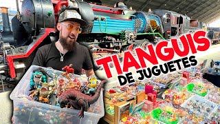 MI PRIMER TIANGUIS EN ESPAÑA DE JUGUETES FERIA DEL FERROCARRIL FLEA MARKET [upl. by Hanfurd794]