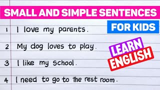 Make Sentences in English  Small And Simple Sentences For Class 1 [upl. by Ecertal]