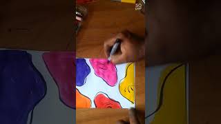 Easy art Doms brush pen colour domscolorpainting shortvideo [upl. by Paucker]