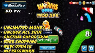 Worms Zone io Mod Apk Terbaru  Unlock All Skin amp Unlimited Coin  Latest Version [upl. by Neetsuj]