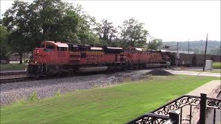 BNSF 9329 and BNSF 5827 lead NS 734 through Lindale GA [upl. by Alletsyrc]