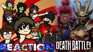 Akuma VS Shao Khan DEATH BATTLE reaction with friends [upl. by Aicenek]