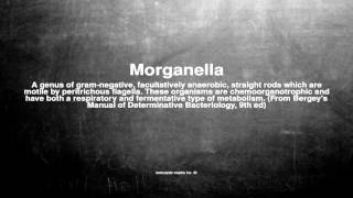 Medical vocabulary What does Morganella mean [upl. by Ennaej]