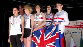 EVACNS 2011 Thionville  Womans 5559 10km Medal Ceremony  GB [upl. by Yahc875]