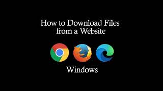 How to Download Files from a Website  Windows [upl. by Ralyks]