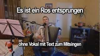 ES IST EIN ROS ENTSPRUNGEN ohne Vokal mit Text zum Mitsingen [upl. by Miza]