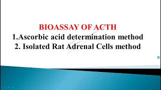 Bioassay ACTH [upl. by Siulegroj]