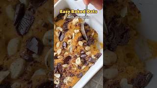 Easy Vegan Pumpkin Baked Oats with Chocolate  Too Good [upl. by Ericha]