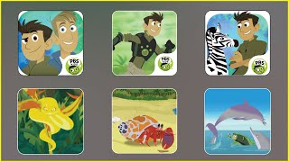 Wild Kratts Games 3 Wild Kratts Rescue Hermit Crab Hummingbird Dolphin Blowfish [upl. by Anibas]