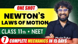 Newtons Law of Motion  Complete Chapter in One Video  ConceptsPYQs  Class 11th NEET [upl. by Layla]