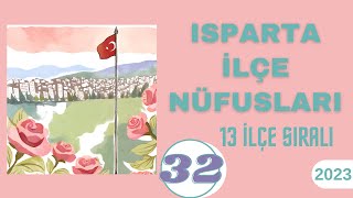 Isparta Nüfusu 2023  Isparta İlçe Nüfusları  Isparta Nüfusu Ne Kadar  Eğirdir Nüfusu [upl. by Notnirt571]